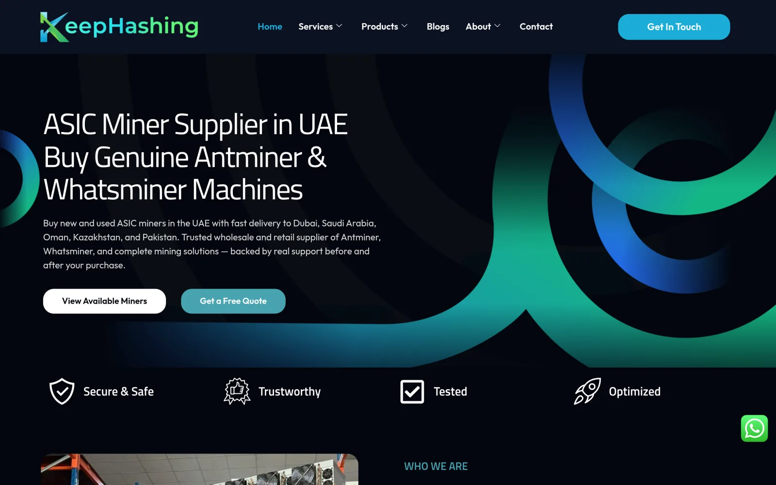 Homepage of the Keep Hashing website